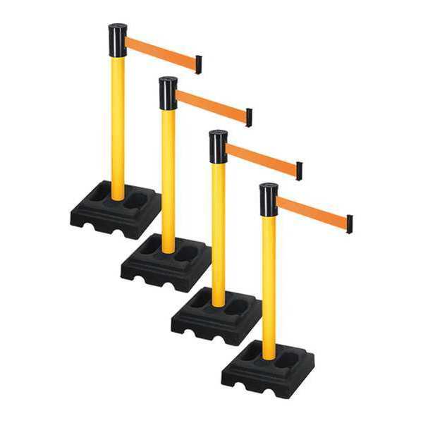 Barrier Systems, Post Yellow, 15 ft. Belt
