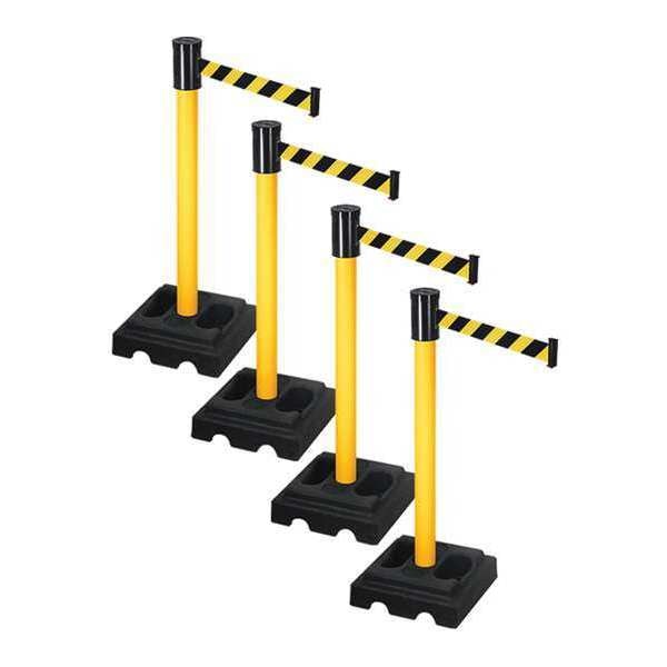 Barrier Systems, Post Yellow, 15 ft. Belt