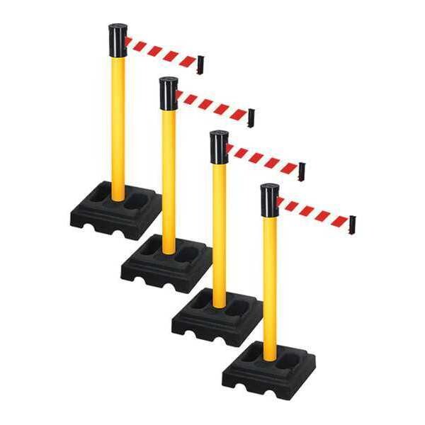 Barrier Systems, Post Yellow, 15 ft. Belt