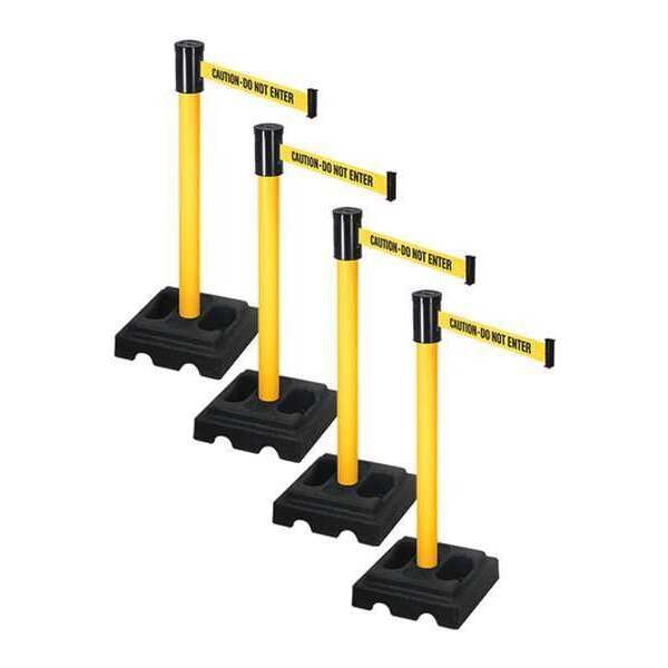 Barrier Systems, Post Yellow, 15 ft. Belt