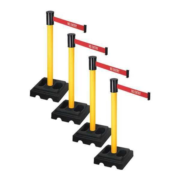 Barrier Systems, Post Yellow, 15 ft. Belt
