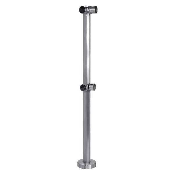 Double Line Guardrail Post Corner, SS