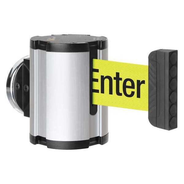 Retractable Belt Barrier, Brushed Nickel