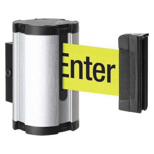 Retractable Belt Barrier, Brushed Nickel