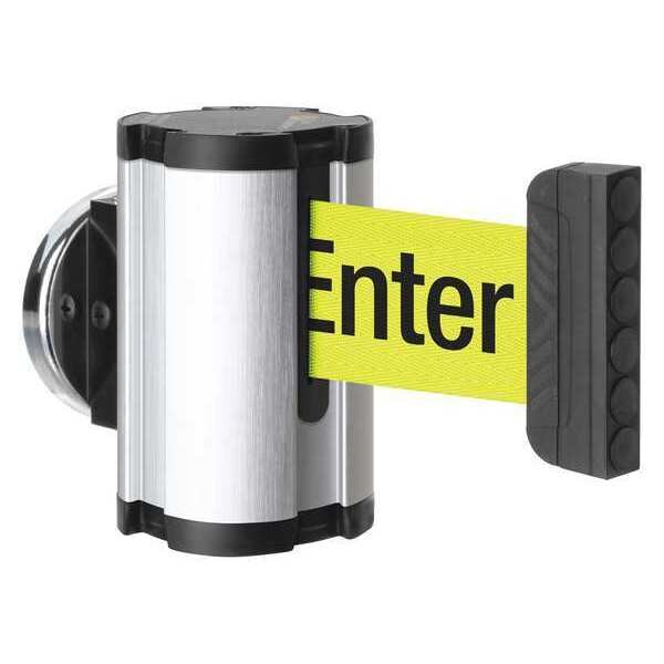 Retractable Belt Barrier, Brushed Nickel