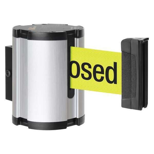 Retractable Belt Barrier, Brushed Nickel