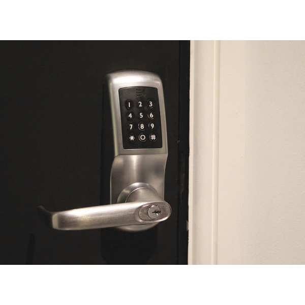 Keyless Lock, Brushed Steel, Grade 2