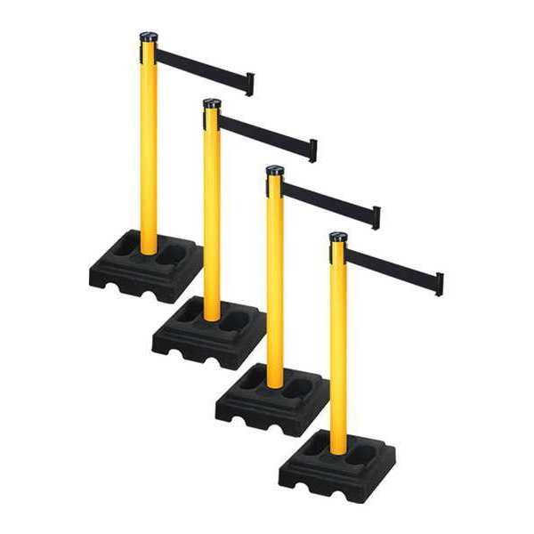 Barrier Systems, Post Yellow, 10 ft. Belt