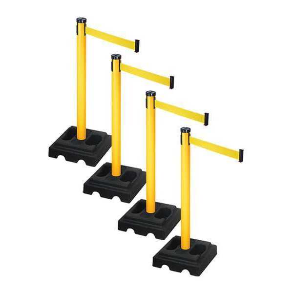 Barrier Systems, Post Yellow, 10 ft. Belt