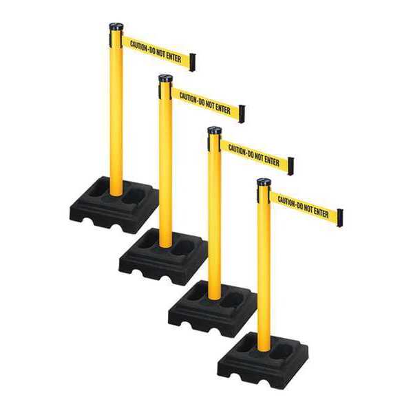 Barrier Systems, Post Yellow, 10 ft. Belt