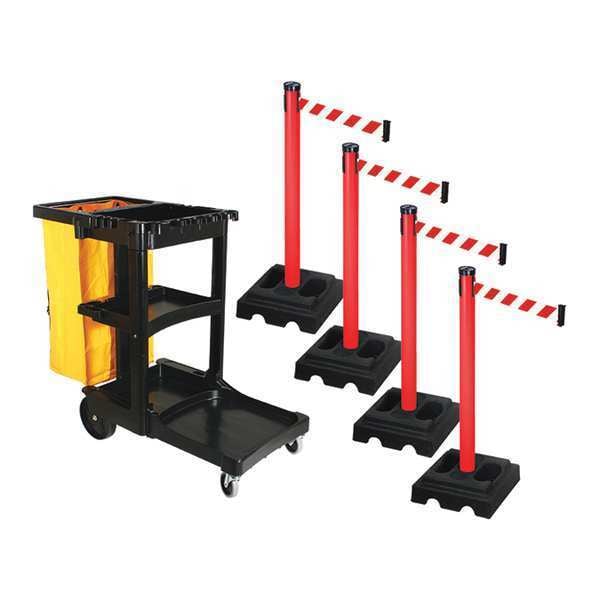 Barrier Systems, Post Red, 10 ft. Belt