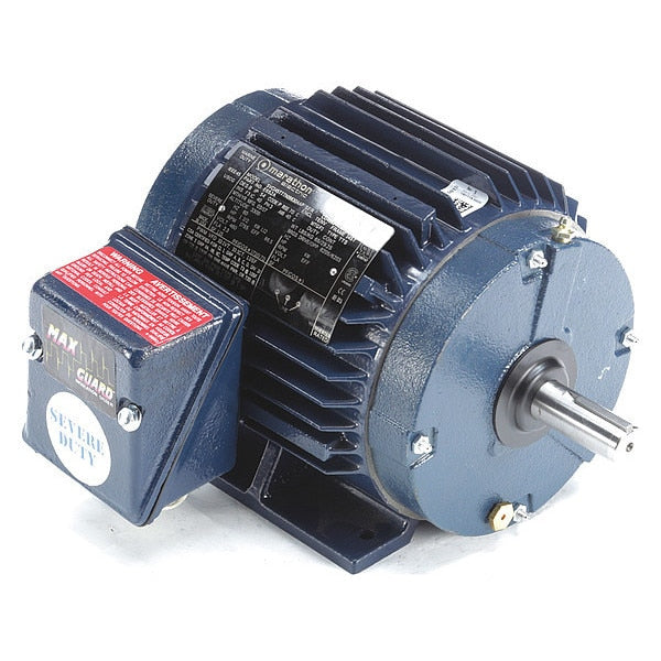 3-Phase Severe Duty Motor, 1 1/2 HP, 145T Frame, 460V AC Voltage, 1,755 Nameplate RPM