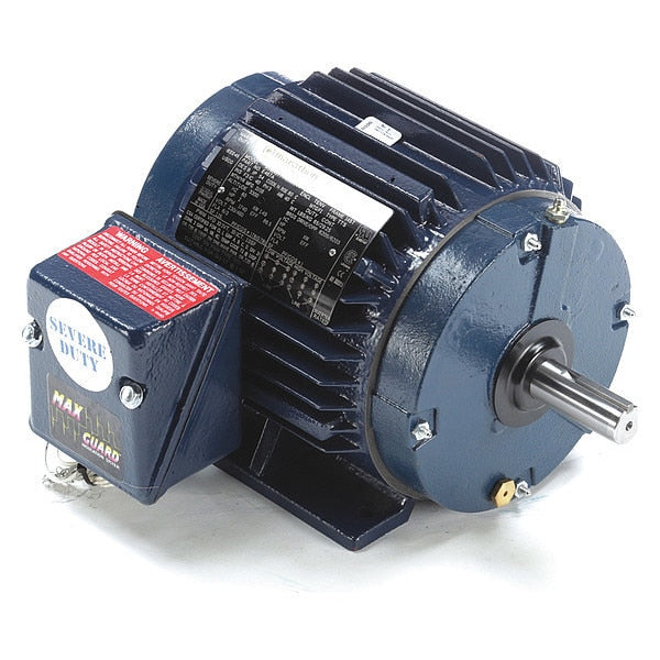 3-Phase Severe Duty Motor, 2 HP, 145T Frame, 230/460V AC Voltage, 1,740 Nameplate RPM