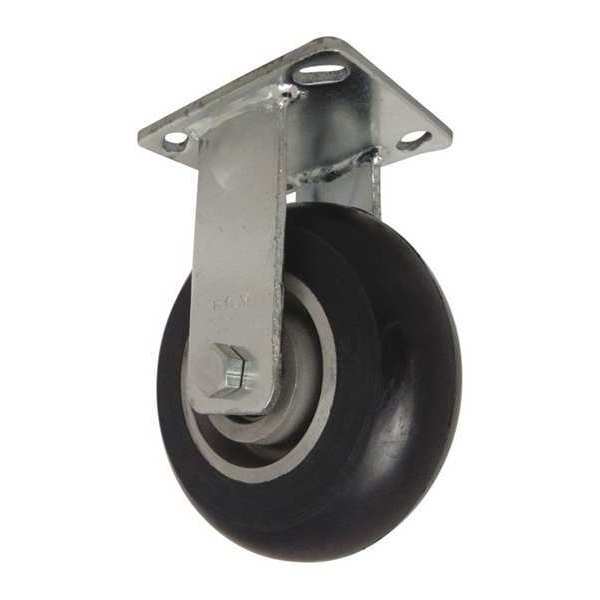 Rigid Plate Caster, Polyurethane, 700 lb.