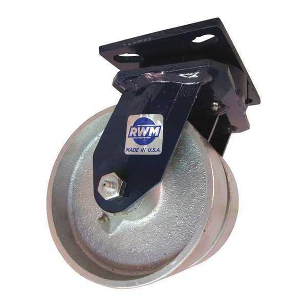 Dual Whl Kngpnlss Castr, Cast Irn, 2400 lb