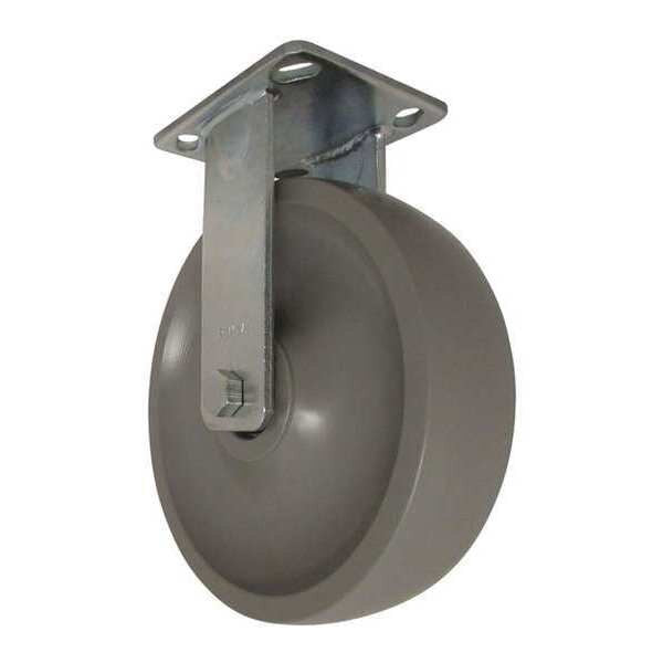 Plate Caster, Rigid, Nylon, 8