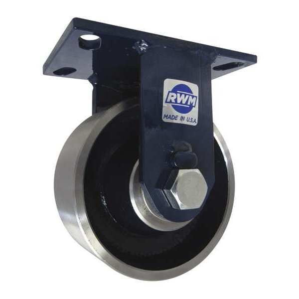 Rigid Plate Caster, Forged Steel, 4500 lb.