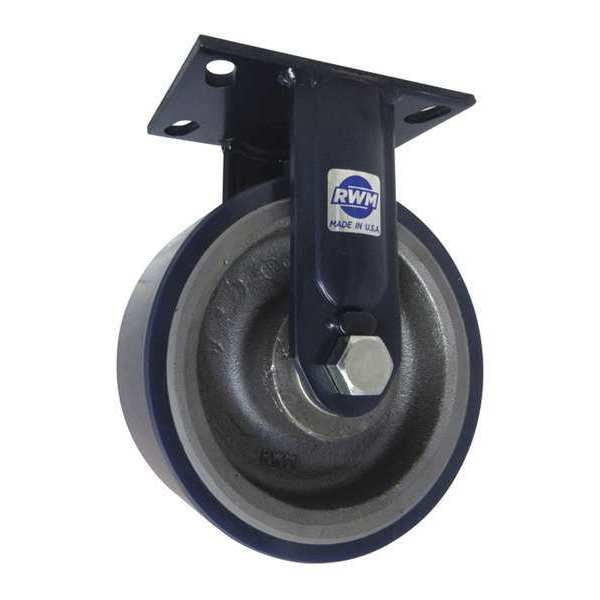Rigid Plate Caster, Polyurethane, 2500 lb.