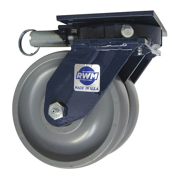 Dual Wheel Kingpinless Caster, Nyln, 6