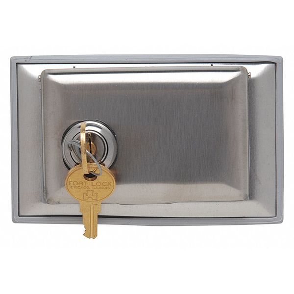 Toggle Opening Dustproof Locking Cover, Number of Gangs: 1 Stainless Steel, Smooth Finish, Silver