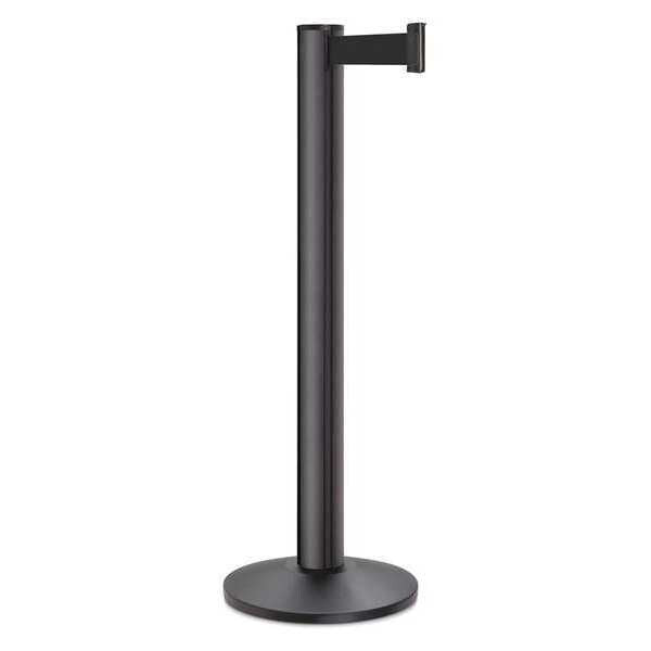Barrier Post, Steel, Black Wrinkle