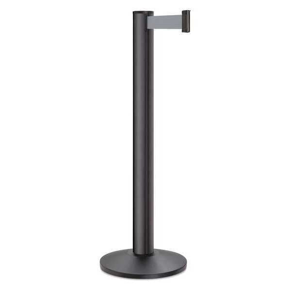 Barrier Post, Steel, Black Wrinkle