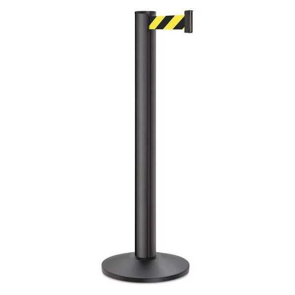 Barrier Post, Steel, Black Wrinkle