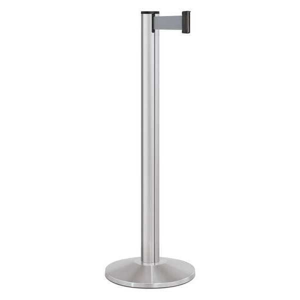 Barrier Post, Steel, Satin