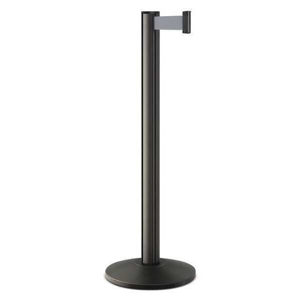 Barrier Post, Steel, Black Wrinkle