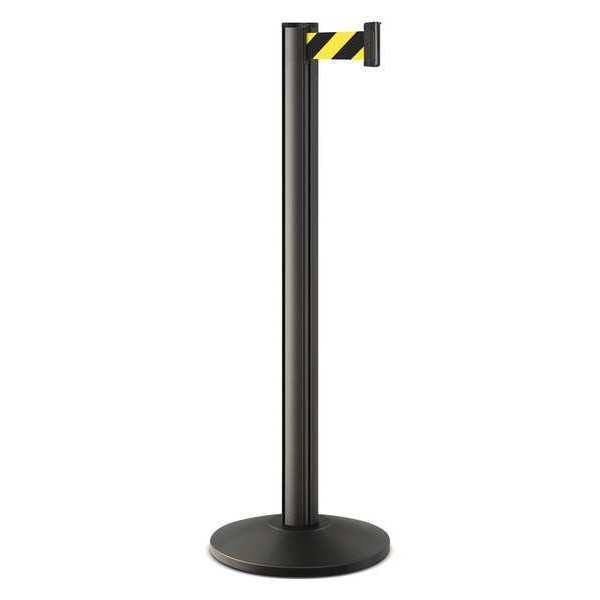 Barrier Post, Steel, Black Wrinkle