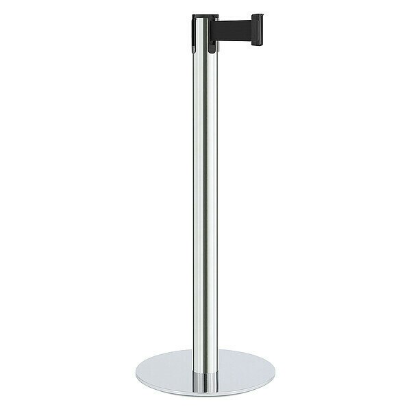 Barrier Post, Steel, Satin