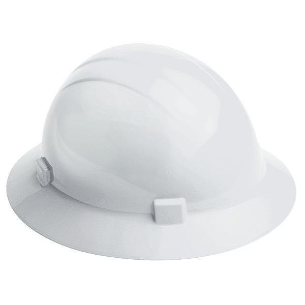 Full Brim Hard Hat, Type 2, Class E, Ratchet (4-Point), White