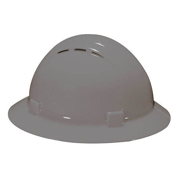Full Brim Hard Hat, Type 1, Class C, Pinlock (4-Point), Gray