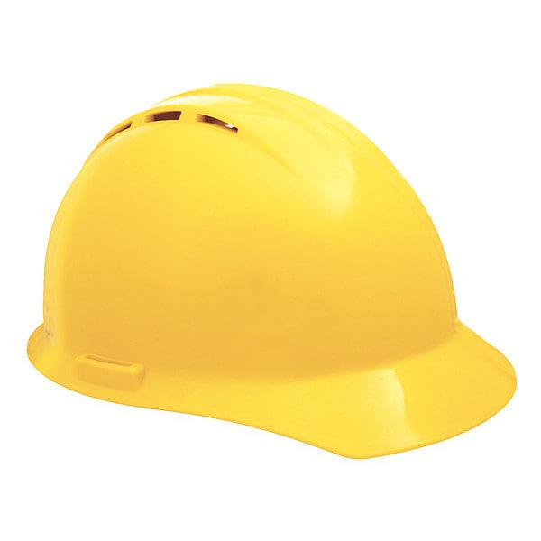 Front Brim Hard Hat, Type 1, Class C, Pinlock (4-Point), Yellow