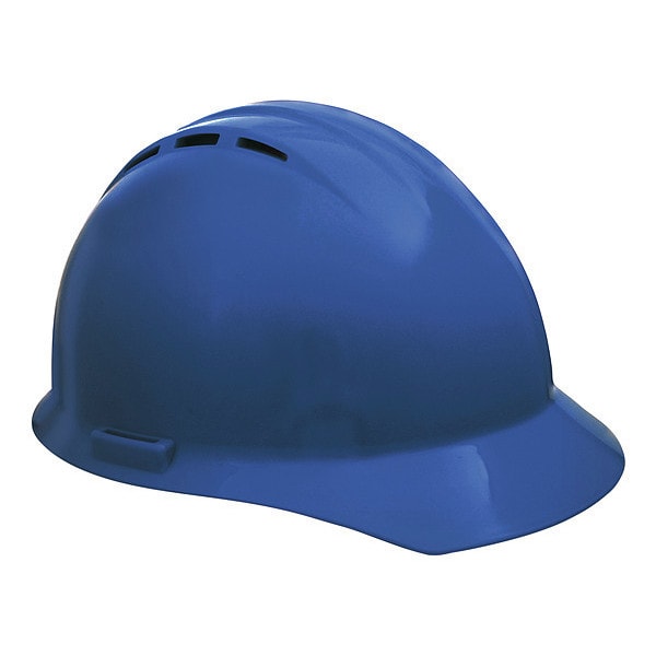 Front Brim Hard Hat, Type 1, Class C, Ratchet (4-Point), Blue