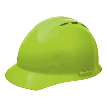 Front Brim Hard Hat, Type 1, Class C, Pinlock (4-Point), Hi-Vis Lime