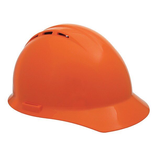 Front Brim Hard Hat, Type 1, Class C, Ratchet (4-Point), Hi-Vis Orange