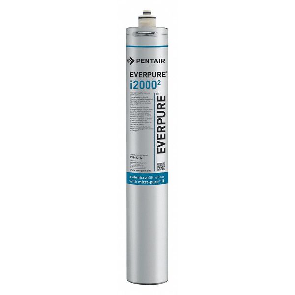 Ice Maker Quick Connect Filter, 0.5 micron, 1.7 gpm, 9,000 gal, 20-3/4 in Overall Ht