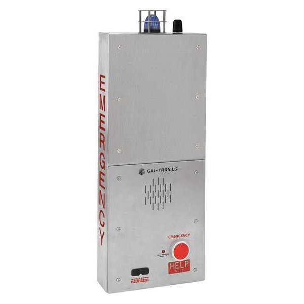 Emergency Phone Tower, Silver, Wall Mount