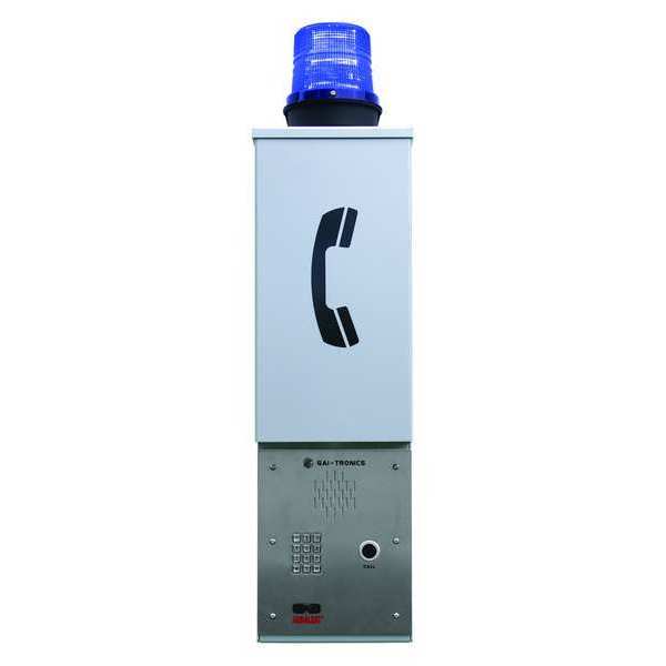 Emergency Phone Tower, Silver, Wall Mount