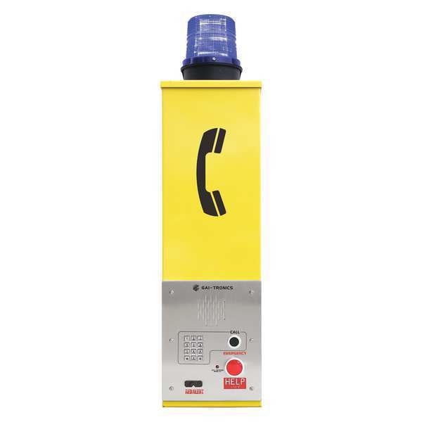 Emergency Phone Tower, Yellow, Wall Mount