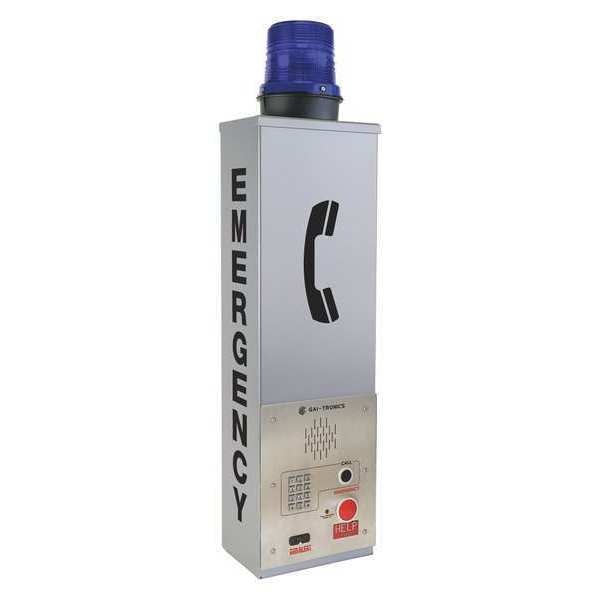 Emergency Phone Tower, Silver, Wall Mount