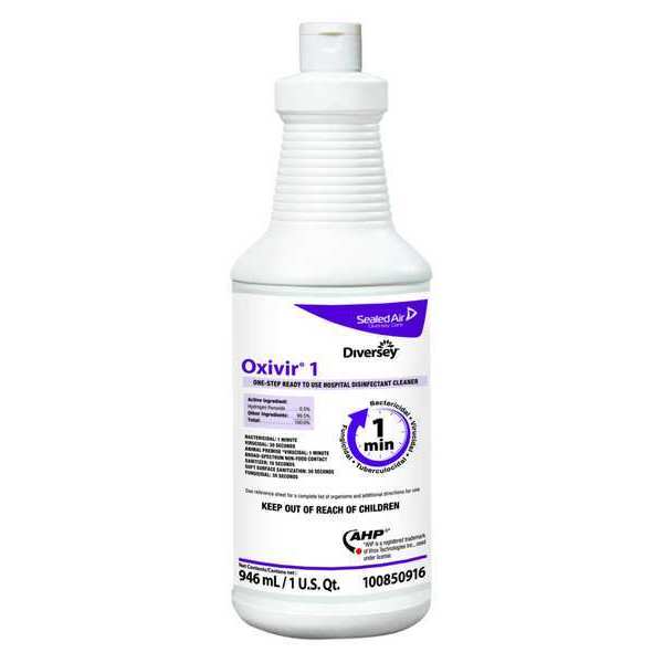 Cleaner and Disinfectant, 32 oz. Trigger Spray Bottle, Unscented, Colorless