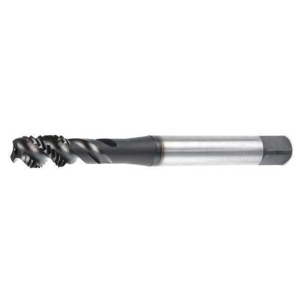 Spiral Flute Tap, M6-1.00, Bottoming, UNC, 3 Flutes, TiCN