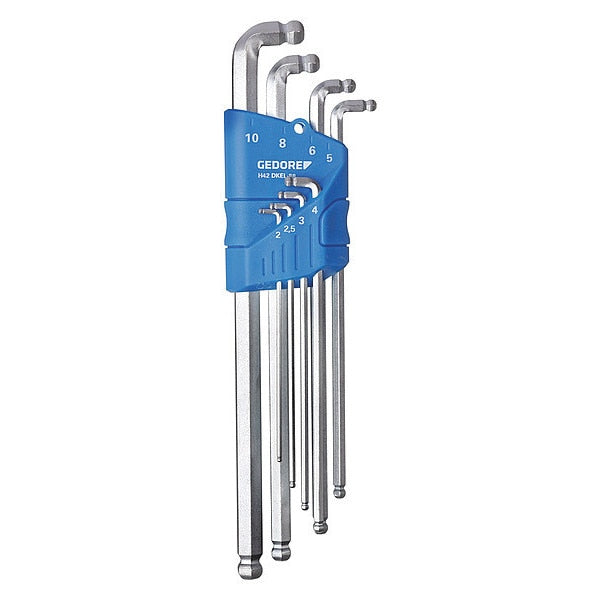 8 Piece Metric L-Shape Hex Key Set, H 42 DKEL-88