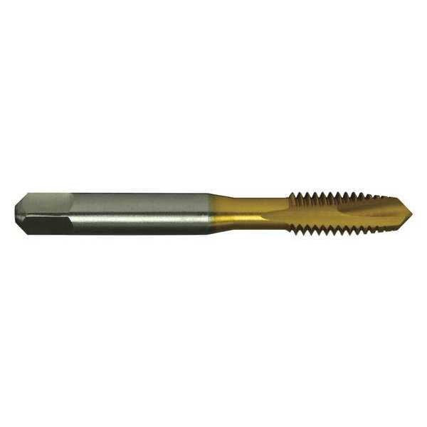 Spiral Point Tap, #4-48, Plug, UNF, 2 Flutes, TiN