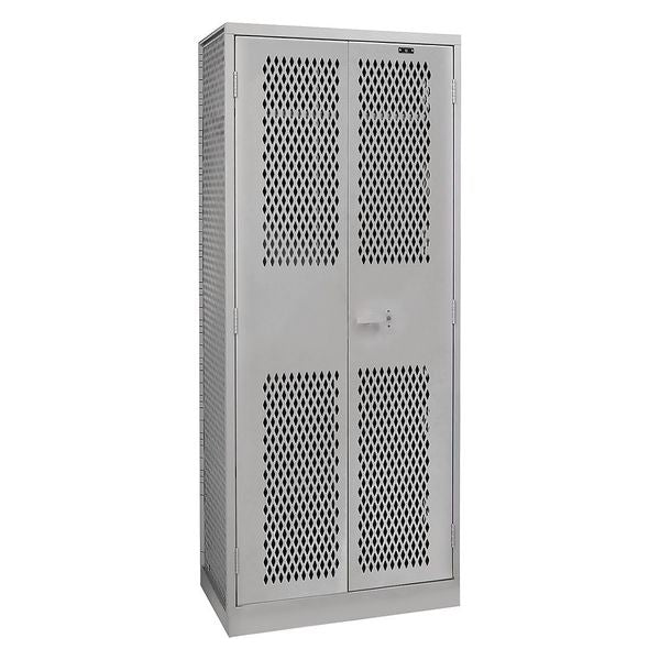 Wardrobe Locker, 42 3/8 in W, 24 in D, 78 in H, (1) Tier, (1) Wide, Dark Gray