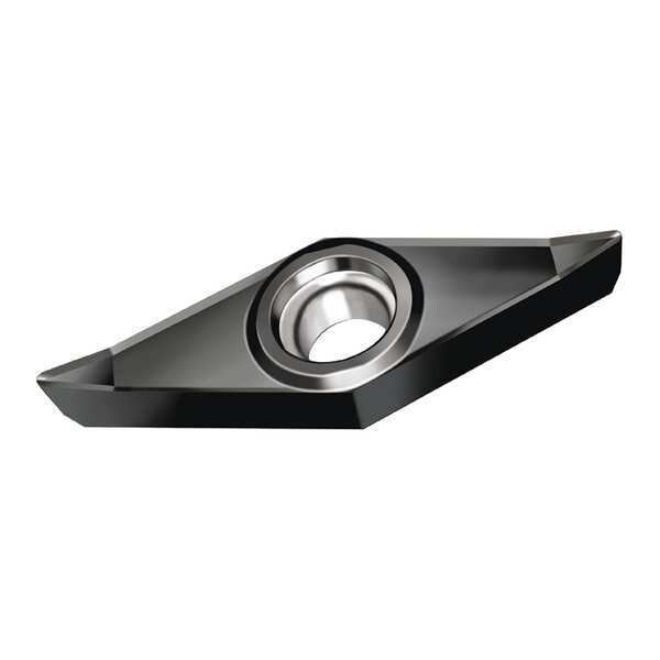 Diamond Turning Insert, Diamond, 3/8 in, VCGT, 35  Degrees, 1/64 in, Carbide