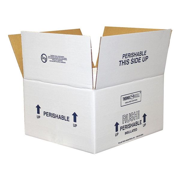Insulated Shipping Bio Foam & Carton, 1-5 Day, Inside Depth: 5