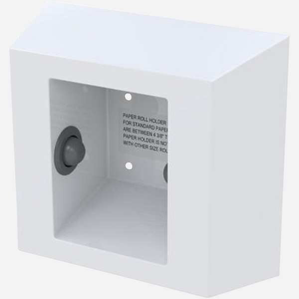 Toilet Paper Holder, White, SS, 10-1/2